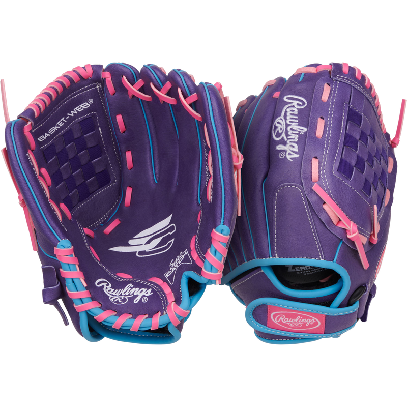 Youth Sure Catch Fastpitch - 11" Basket Web LHT, Rawlings Youth Sure Catch Fastpitch - 11" Basket Web LHT Front and Back