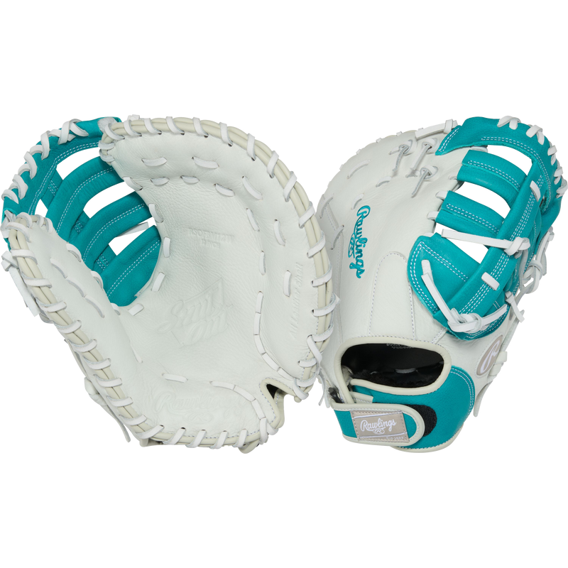 Shut Out Fast Pitch - 12" Single Post LHT First Base Glove, Rawlings Shut Out Fast Pitch - 12" Single Post LHT First Base Glove Front and Back