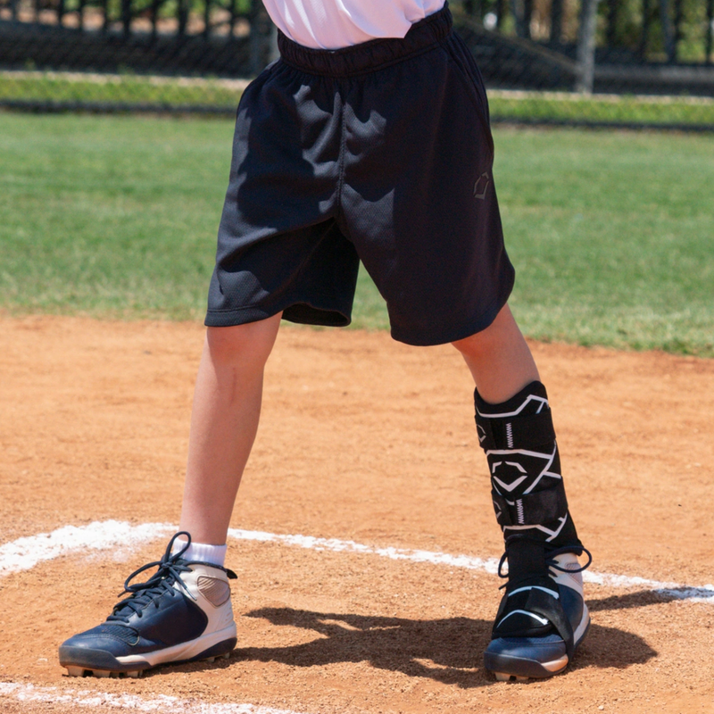 Youth SRZ-2 Leg Guard, EvoShield Youth SRZ-2 Leg Guard on player in batters box