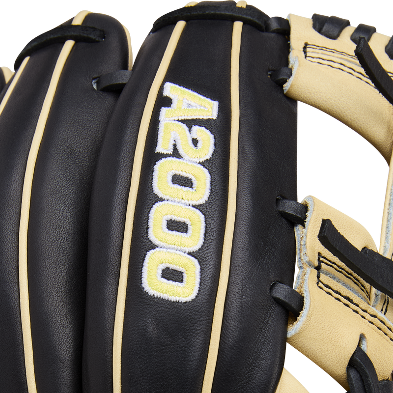A2000 Infield - 11.5" H-Web, Wilson A2000 Infield - 11.5" H-Web in Black/Blonde series logo