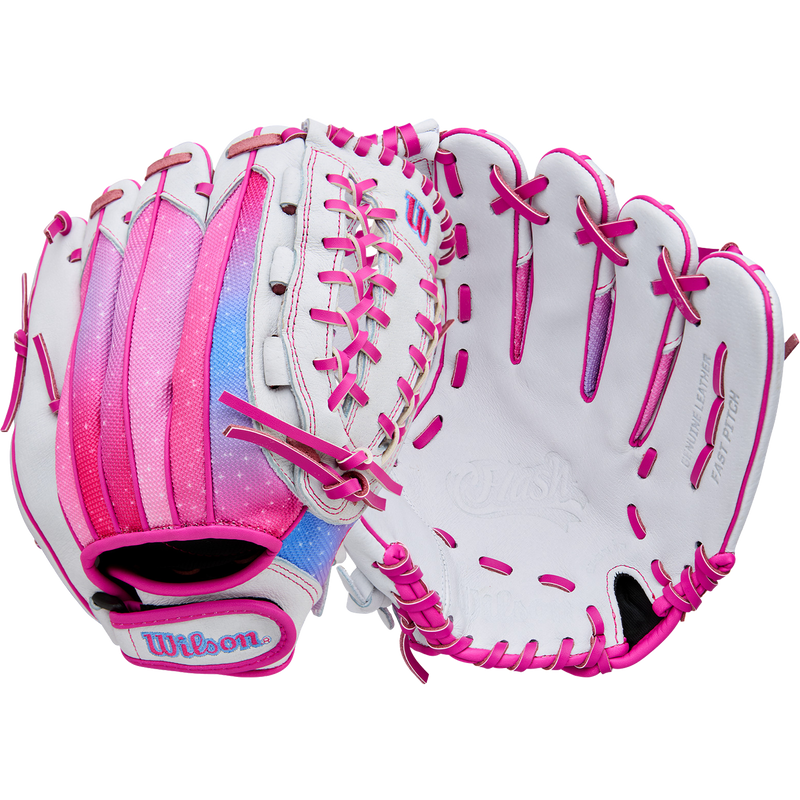 A500 Flash Fastpitch- 12" Closed Web LHT, Wilson A500 Flash Fastpitch- 12" Closed Web LHT Front and Back
