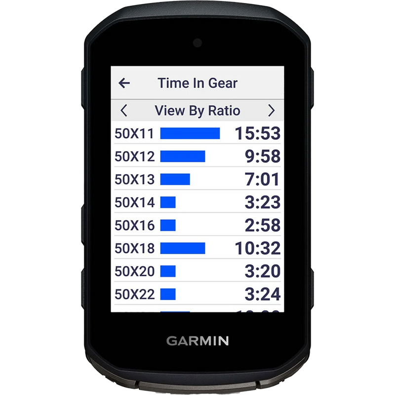 Edge 850, Garmin Edge 850 Time in Gear