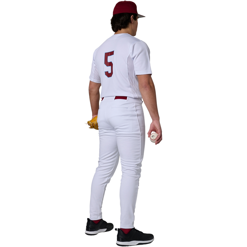 Youth Triple Crown 2.0 Tapered Bottom, Champro Sports Youth Triple Crown 2.0 Tapered Bottom in White on model back