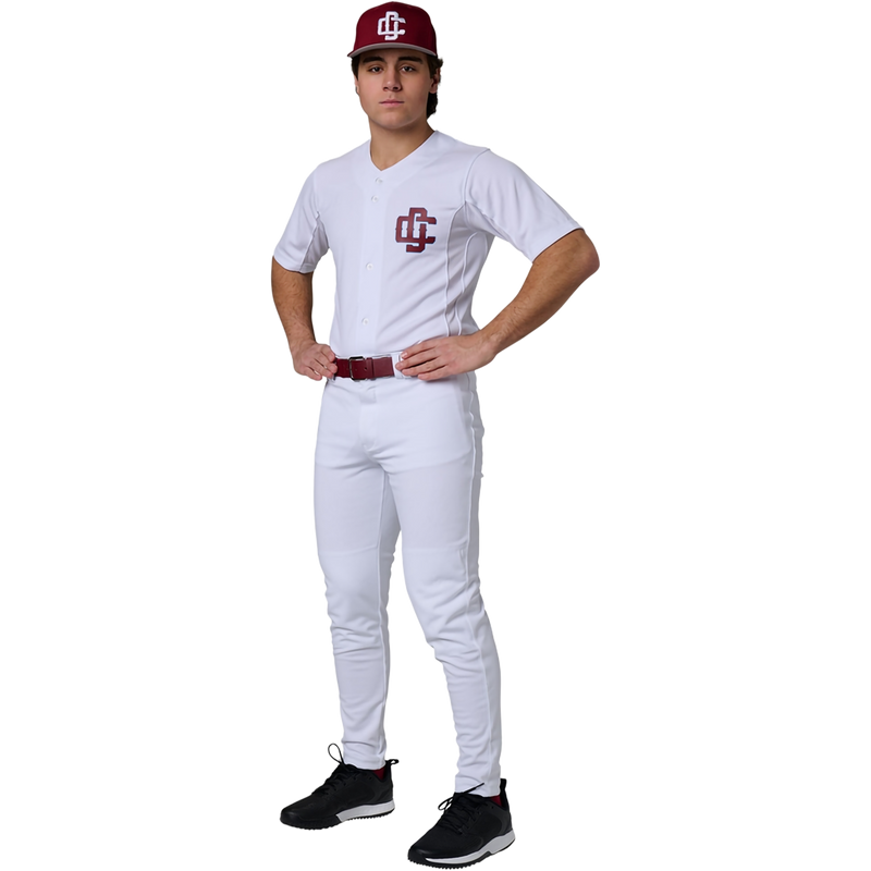 Youth Triple Crown 2.0 Tapered Bottom, Champro Sports Youth Triple Crown 2.0 Tapered Bottom in White on model