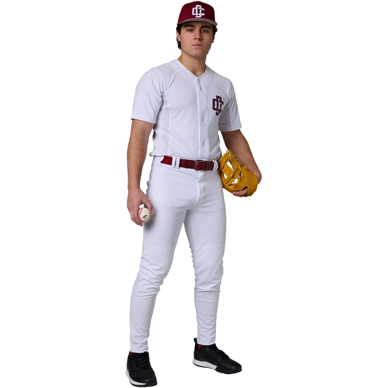 Youth Triple Crown 2.0 Tapered Bottom, Champro Sports Youth Triple Crown 2.0 Tapered Bottom in White on model