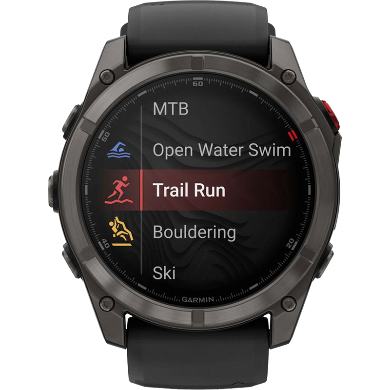 Fenix 8 Pro Sapphire 51mm - Carbon Gray, Garmin Fenix 8 Pro Sapphire 51mm - Carbon Gray Activity Menu