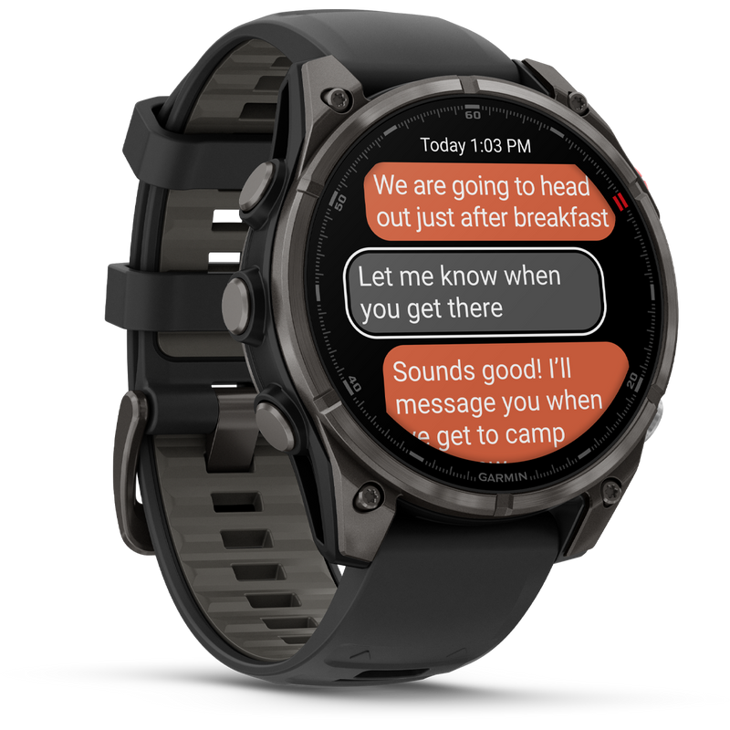 Fenix 8 Pro Sapphire 47mm - Carbon Gray, Garmin Fenix 8 Pro Sapphire 47mm 3/4 front