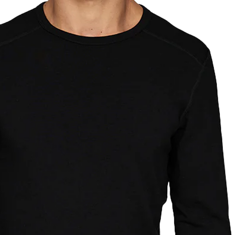 Men's Heavyweight Grid Fleece Crew, Le Bent Men's Heavyweight Grid Fleece Crew collar