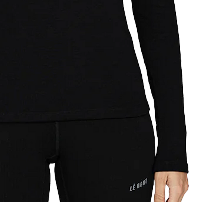 Women's Heavyweight Grid Fleece Crew, Le Bent Women's Heavyweight Grid Fleece Crew cuff