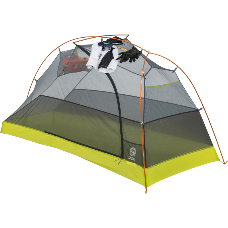 Tiger Wall UL1 Bikepack, Big Agnes Tiger Wall UL1 Bikepack in Asphalt/Evening Primrose body and poles