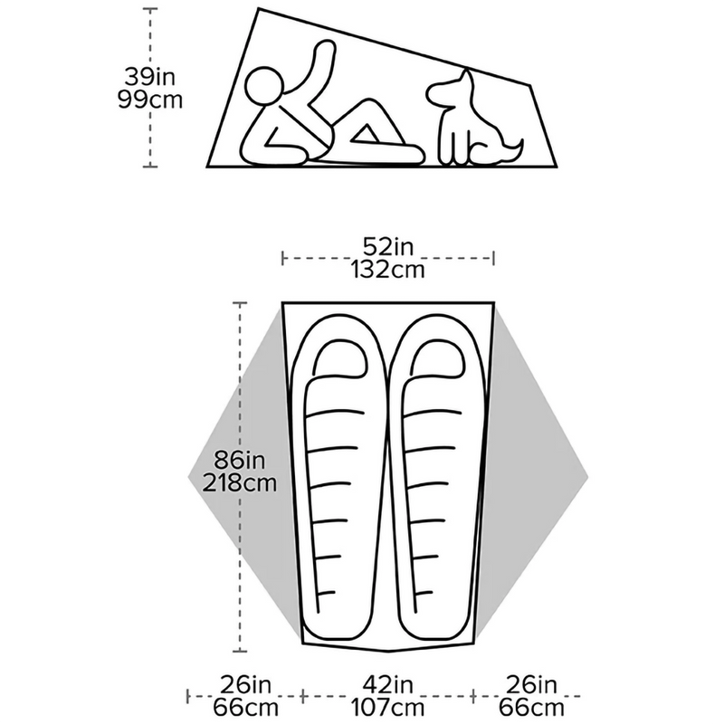 Tiger Wall UL2 Bikepack, Big Agnes Tiger Wall UL2 Bikepack in Asphalt/Evening Primrose specifications