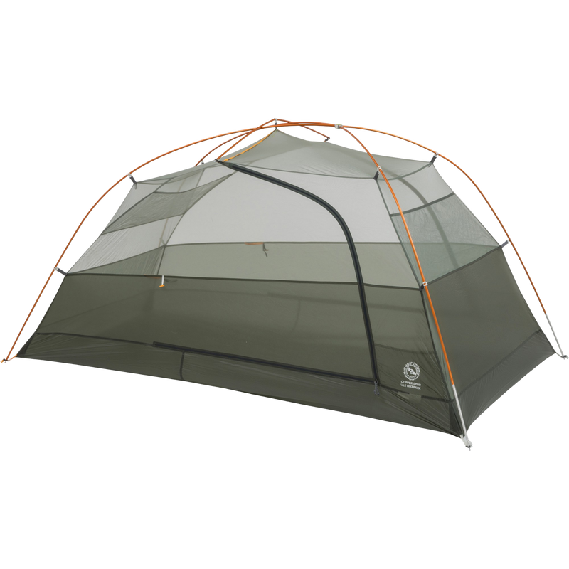Copper Spur UL2 Bikepack, Big Agnes Copper Spur UL2 Bikepack in Lichen Green tent body and poles
