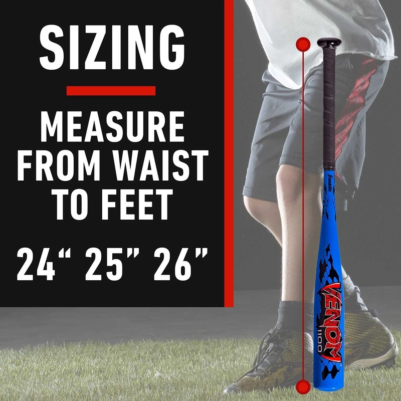 Venom 1100 Series -11 T-Ball USA, Franklin Sports Venom 1100 Series -11 T-Ball USA in Blue/Red sizing
