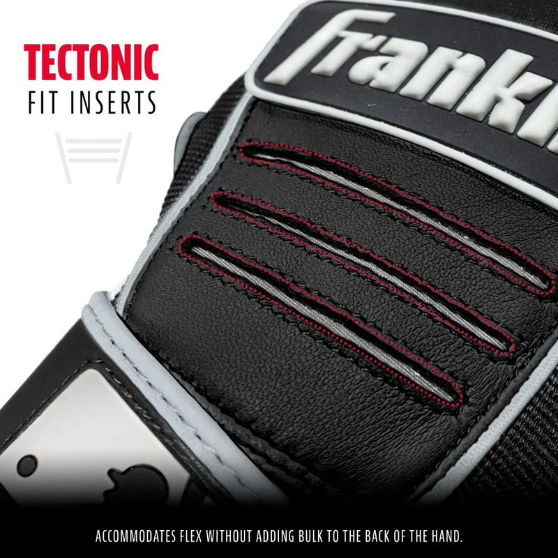 CFX Pro Series Batting Gloves, Franklin Sports CFX Pro Series Batting Gloves in Black techtonic fit inserts
