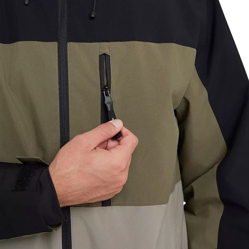 Men's Sycamore Block 20K Jacket, Quiksilver Men's Sycamore Block 20K Jacket chest pocket