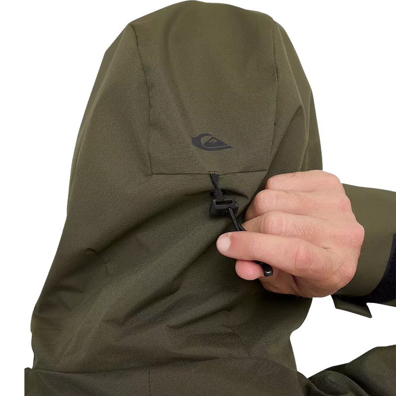 Men's Quest Stretch 20K Jacket, Quiksilver Men's Quest Stretch 20K Jacket hood cinch