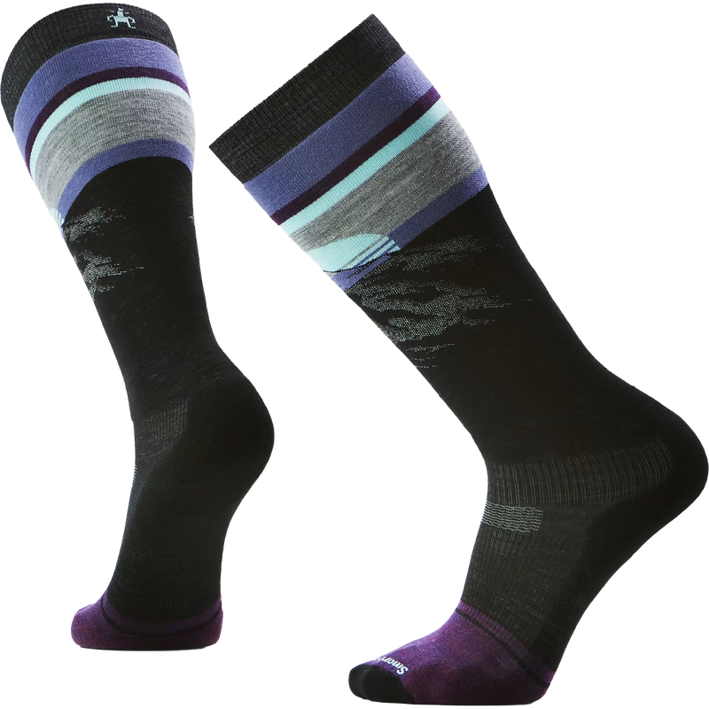 Smartwool Snowboard Mountain Sunrise OTC Socks in Black