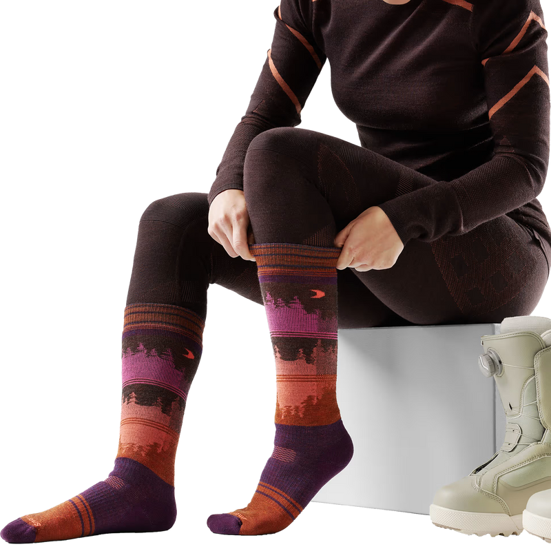 Women's Snowboard Twilight Vista OTC Socks, Smartwool Women's Snowboard Twilight Vista OTC Socks Lifestyle