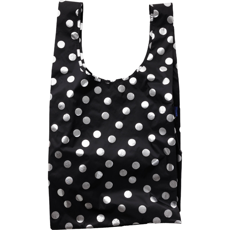 Baggu Big Baggu in Silver Metallic Polka Dot