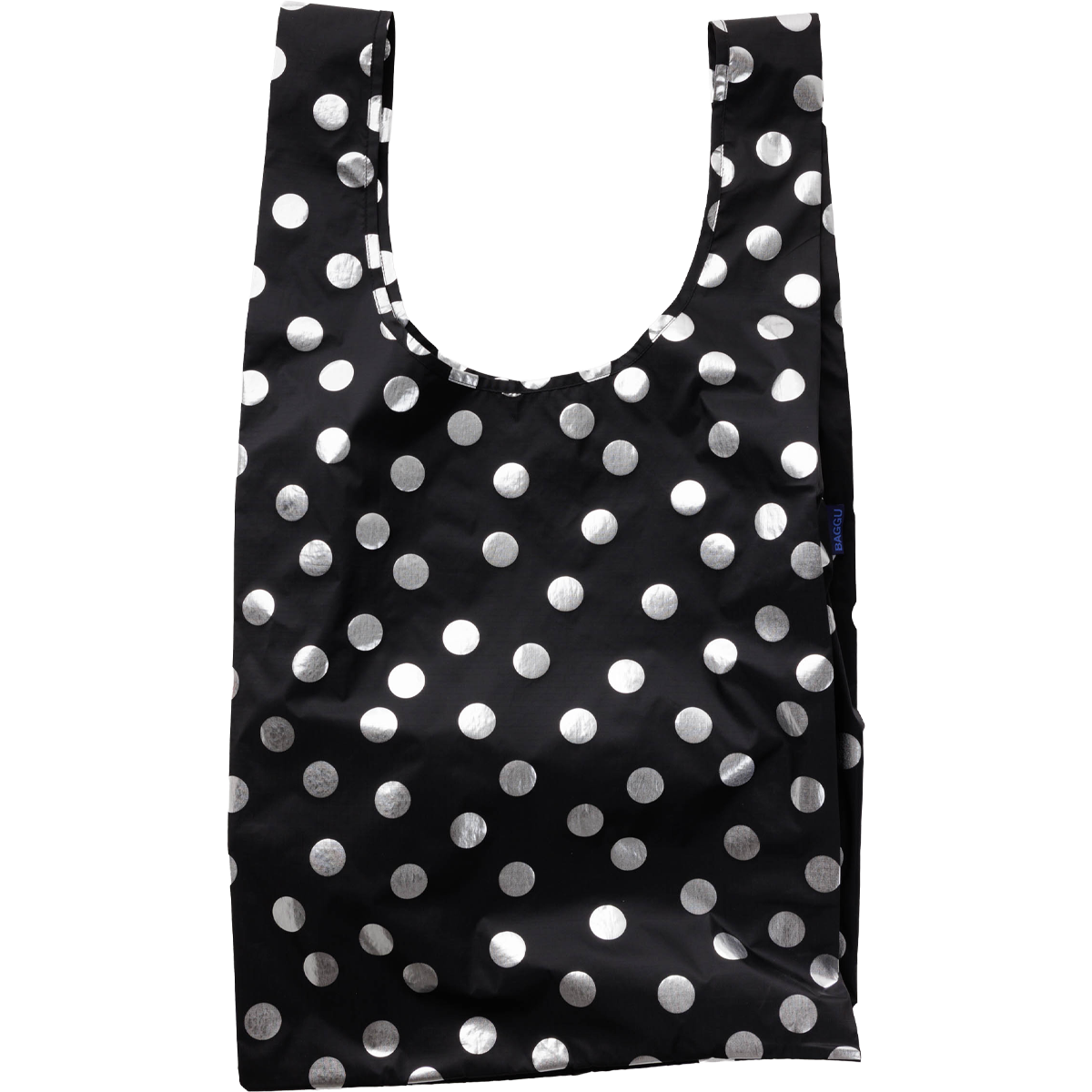 Baggu Big Baggu in Silver Metallic Polka Dot