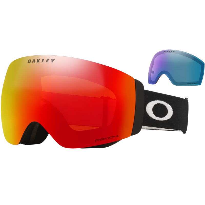 Oakley Flight Deck Pro M in Matte Black + Prizm Torch Iridium and Prizm Iced Iridium