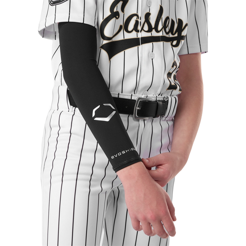 Youth Solid Arm Sleeve, Evoshield Youth Solid Arm Sleeve on model