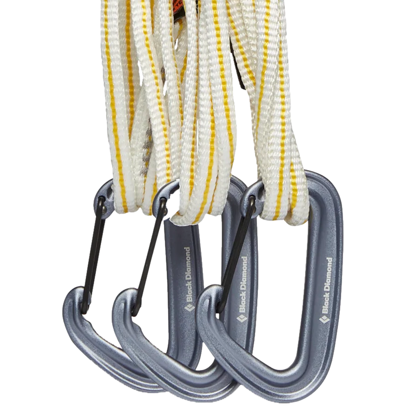Miniwire Alpine Quickdraw 3 Pack, Black Diamond Miniwire Alpine Quickdraw 3 Pack Carabiners