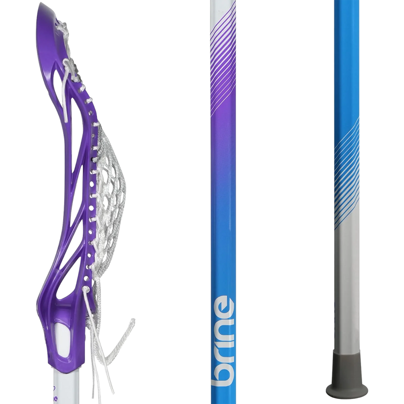 Women's Krown Rise Complete Stick, Brine Krown Women's Rise Complete  Lacrosse Stick side head and stick