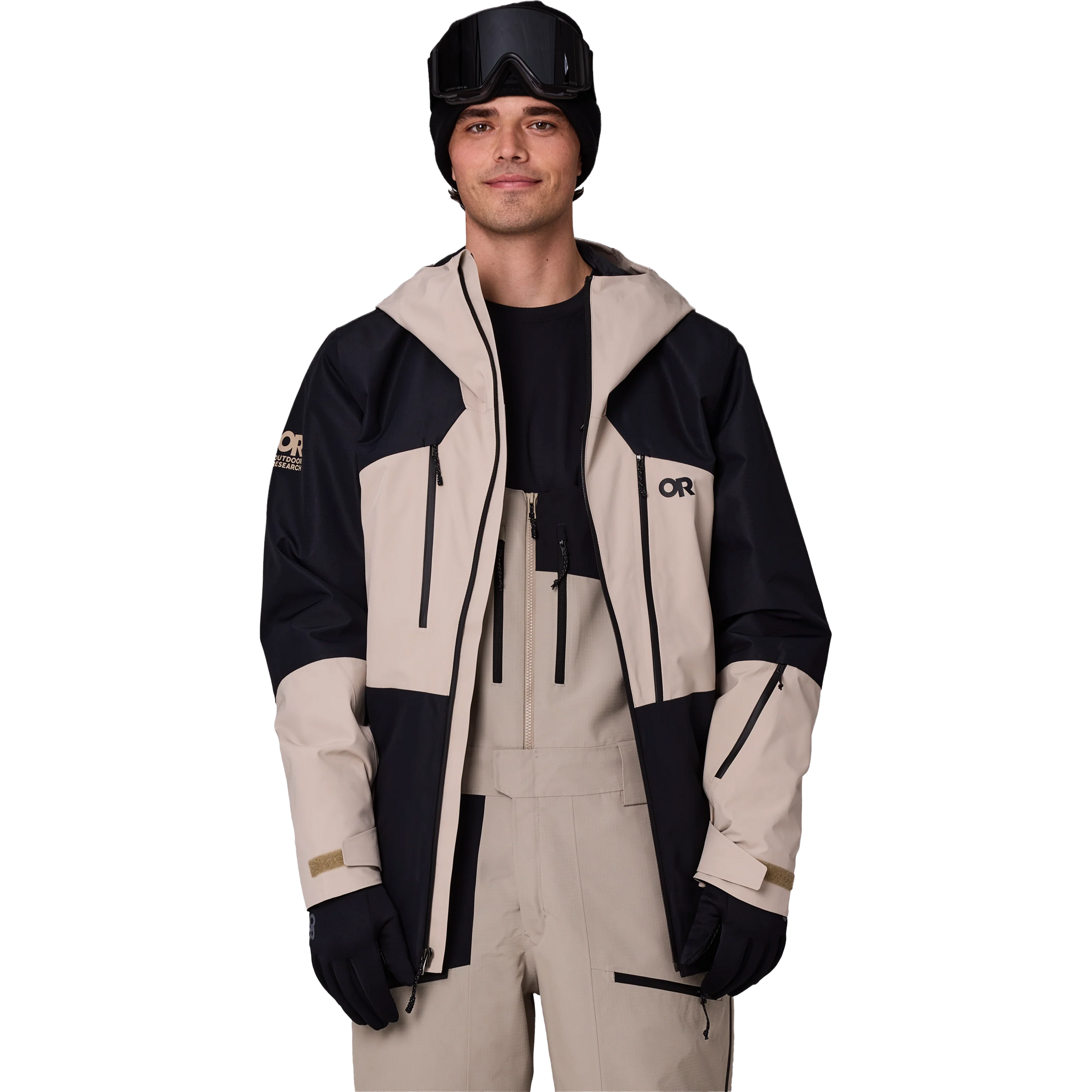Outdoor Research Men's Powderverse Jacket front unzipped