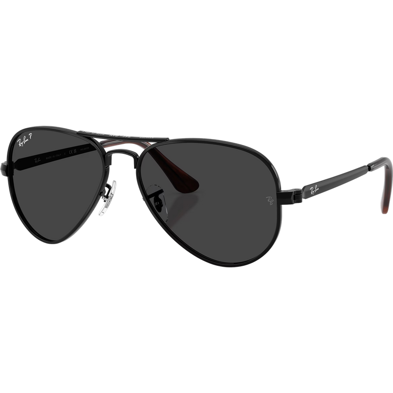Aviator Max - Black/Black Polarized, Ray Ban Aviator Max - Black/Black Polarized front left