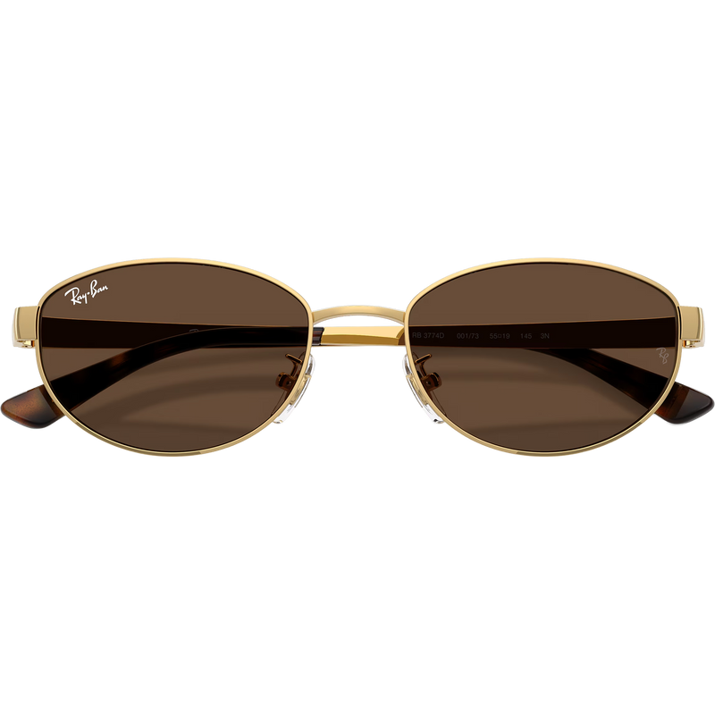RB3774D - Arista Gold/Dark Brown, Ray Ban RB3774D - Arista Gold/Dark Brown front front folded