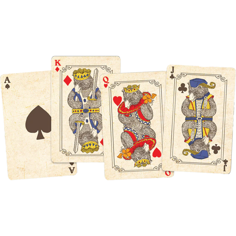 CA Bear Hug Playing Cards, SF Mercantile CA Bear Hug Playing Cards Faces