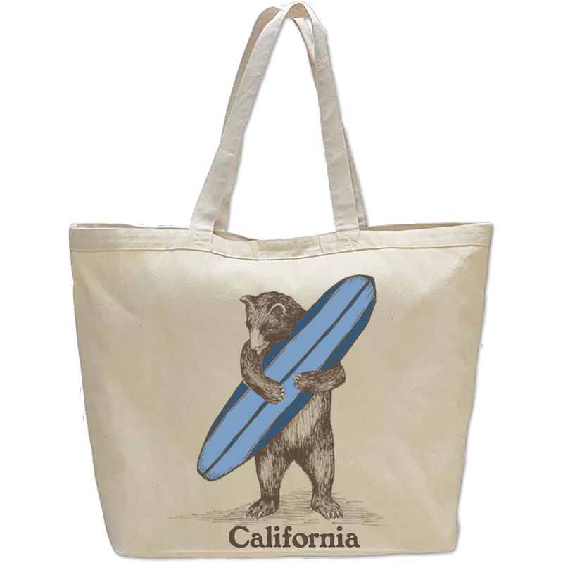 Surf Bear Beach Bag Oversized Tote, Featured Image
