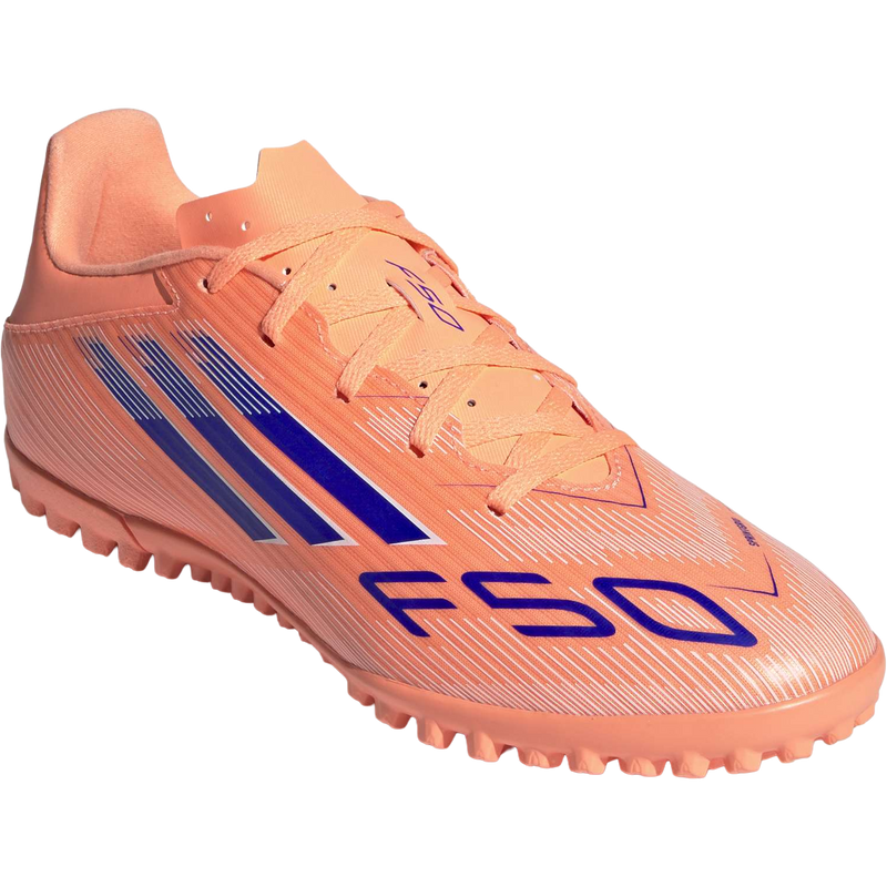 F50 Club TF, Adidas F50 Club TF in Beam Orange/Lucid Blue/White front right