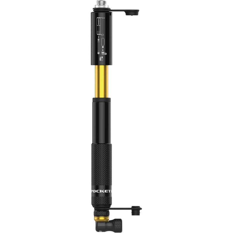Pocket Drive CO2, Lezyne Pocket Drive Co2 in Black Gold with photo direction detail