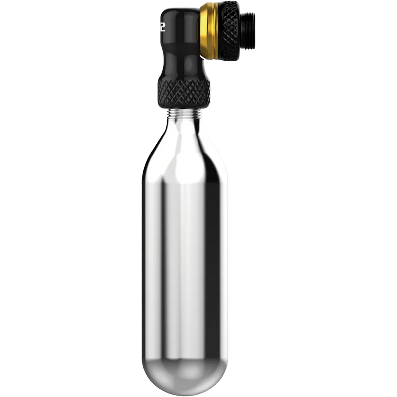 Pocket Drive CO2, Lezyne Pocket Drive Co2 in Black Gold with CO2 attached