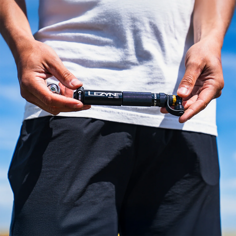 Pocket Drive CO2, Lezyne Pocket Drive Co2 in Black Gold lifestyle shot