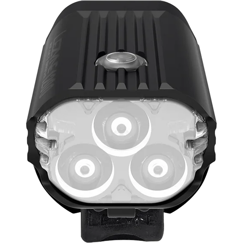 React Drive Front Matte Black, Lezyne React Drive Front light front view