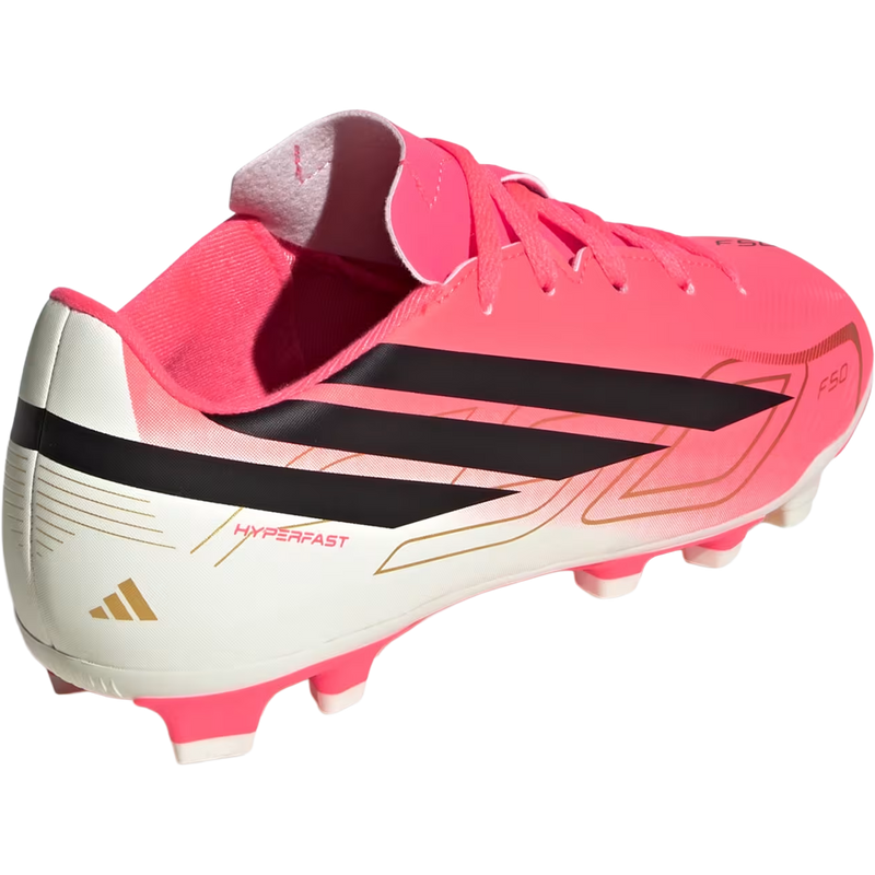 Youth F50 Hyperfast Club FG/MG, Adidas Youth F50 HYPERFAST CLUB Firm Ground / Multi Ground 3/4 heel