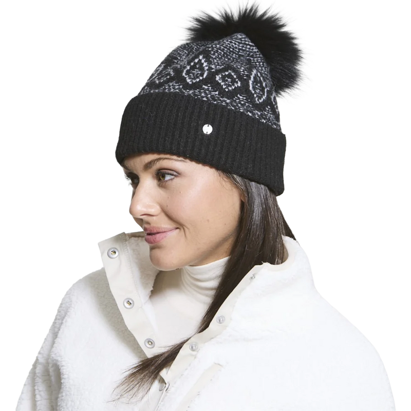 Women's Tycen Pom Beanie, Chao Women's Tycen Pom Beanie on person