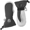Hestra Women's Heli Ski Mitt in Grey/Off White