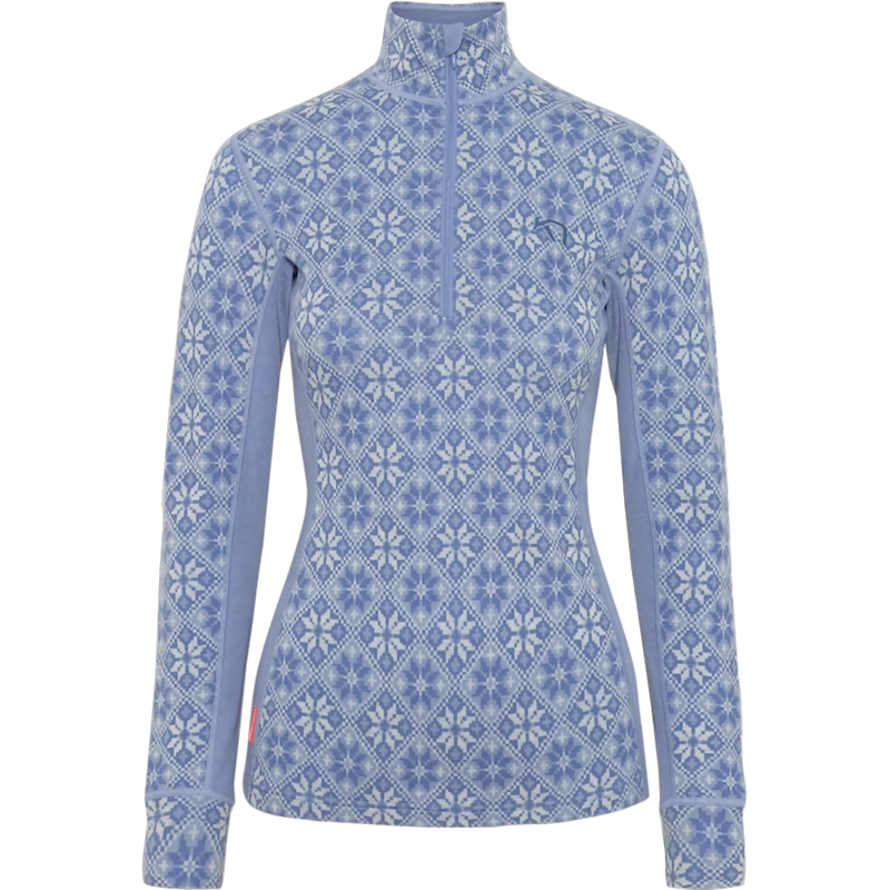 Kari Traa Women's Rose Half Zip Baselayer in Iris Blue