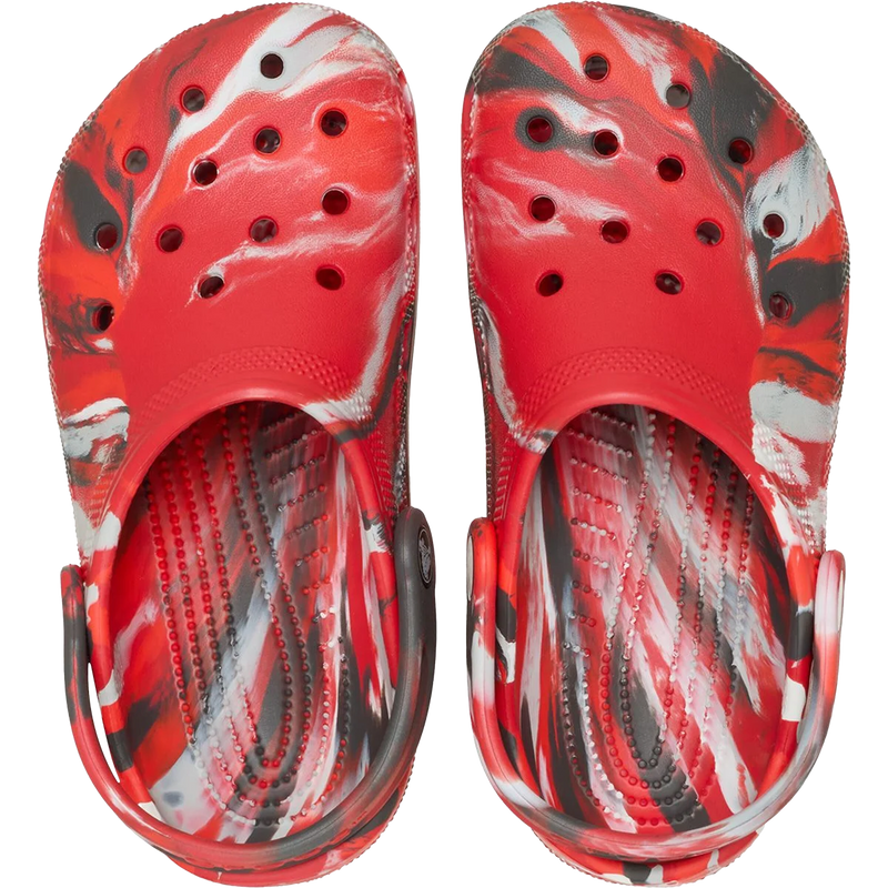 Youth Classic Marbled Clog Toddler, Crocs Youth Classic Marbled Clog Pair Top