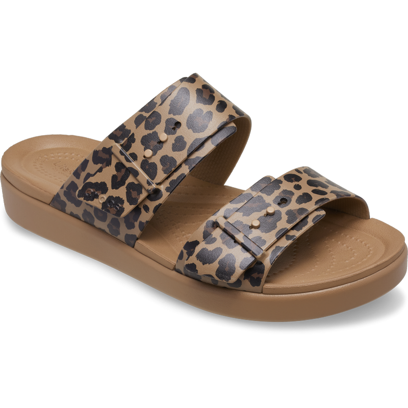 Women's Brooklyn Animal Buckle Low Low, Crocs Women's Brooklyn Animal Buckle Low Low 3/4 view