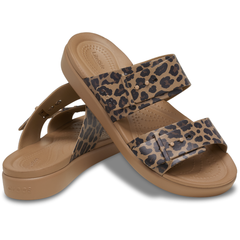 Women's Brooklyn Animal Buckle Low Low, Crocs Women's Brooklyn Animal Buckle Low Low heel and straps