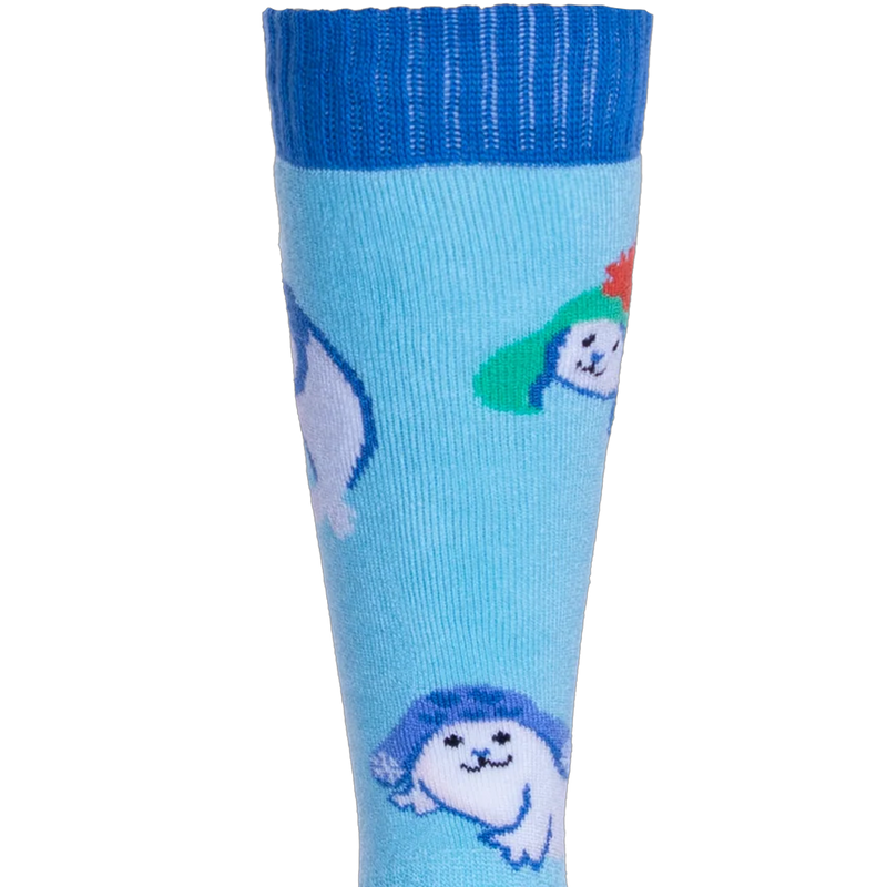 Youth Seals Mid Volume Sock, Hot Chillys Youth Seals Mid Volume Sock cuff