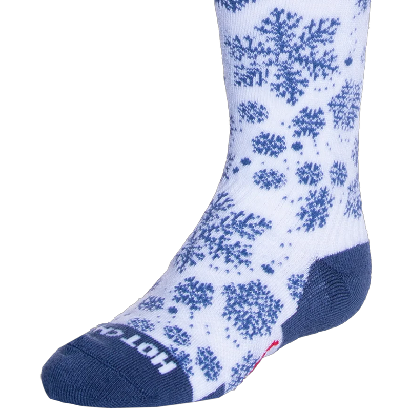 Youth Fiesta Snowfall Mid Volume Sock, Hot Chillys Youth Fiesta Snowfall Mid Volume Sock toe