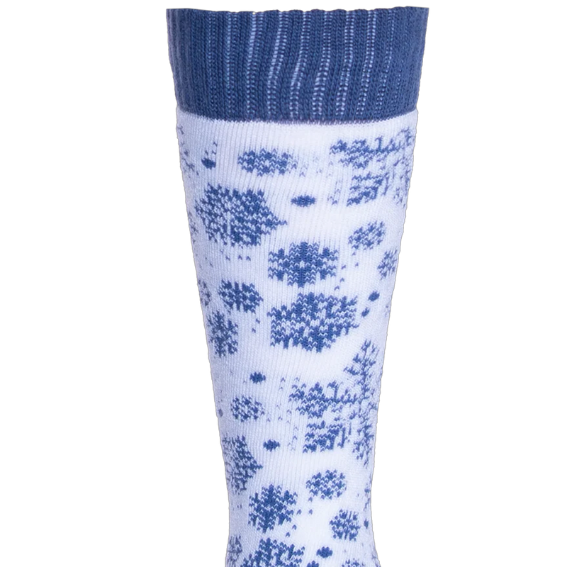 Youth Fiesta Snowfall Mid Volume Sock, Hot Chillys Youth Fiesta Snowfall Mid Volume Sock cuff