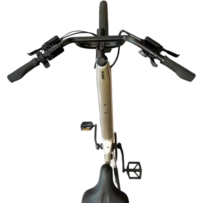 Swept Back Handlebar Pace 4, Aventon Swept Back Handlebar Pace 4 top view on bike build