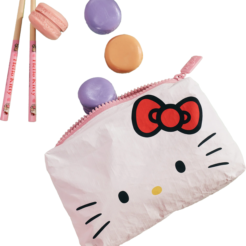 Kitty Face Mini Pouch, ALOHA Collection Kitty Face Mini Pouch Open